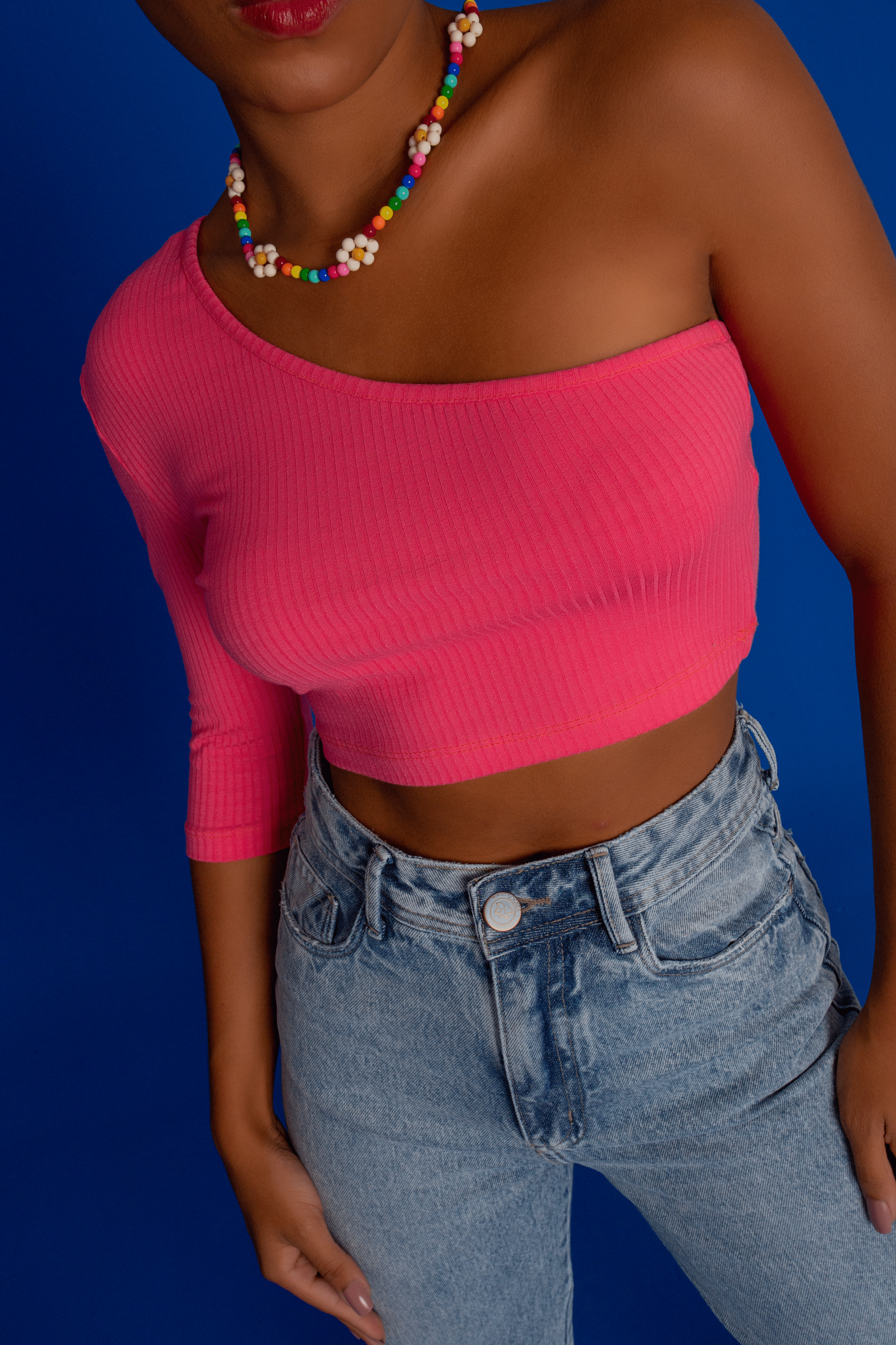 Cropped Bia De Um Ombro Só