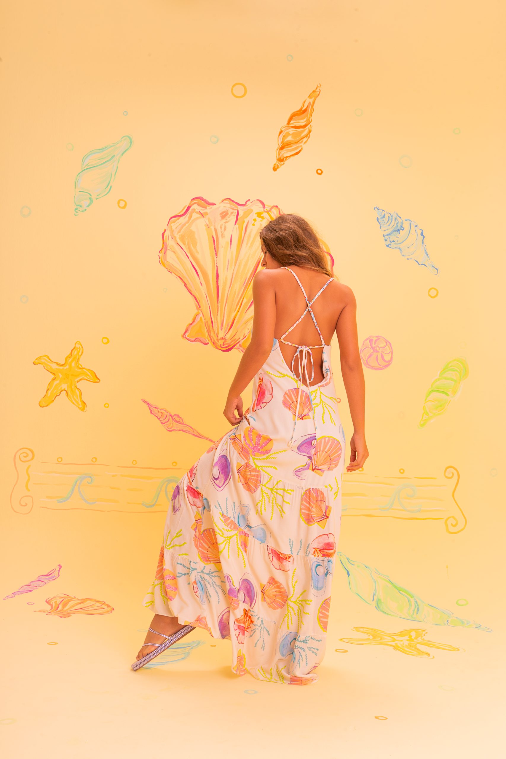 Vestido Recorte Trança