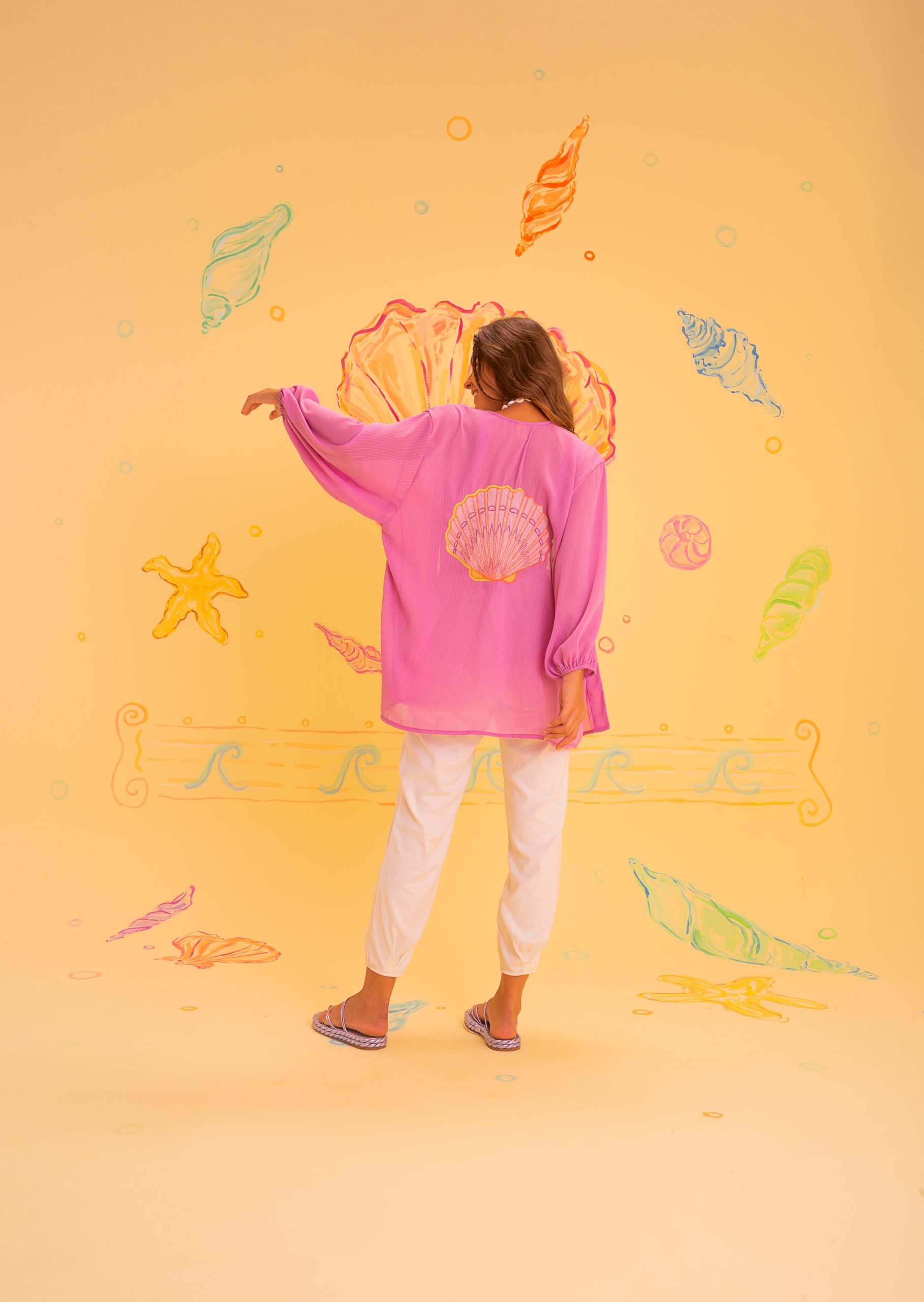 Kimono Bordado Concha