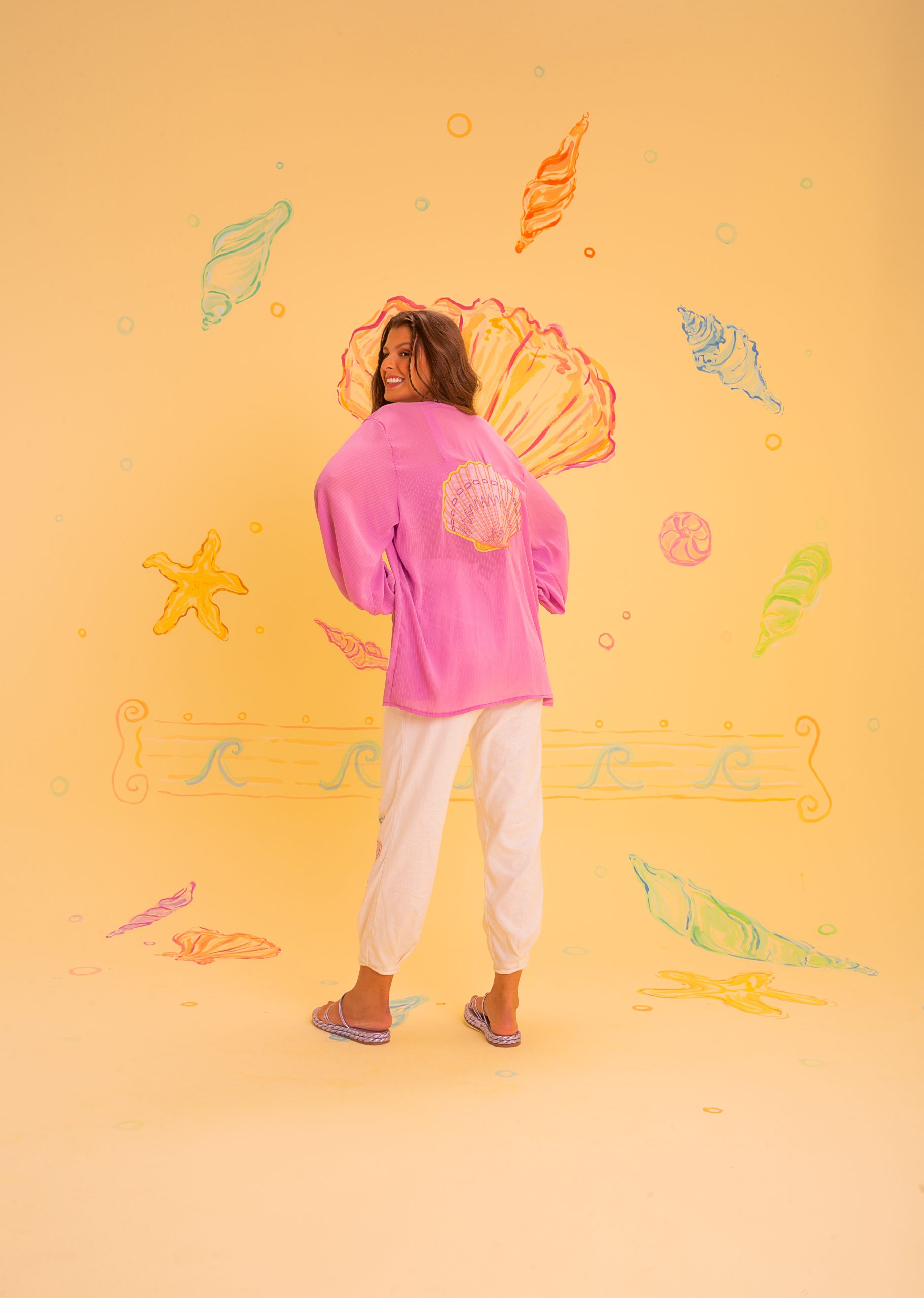 Kimono Bordado Concha