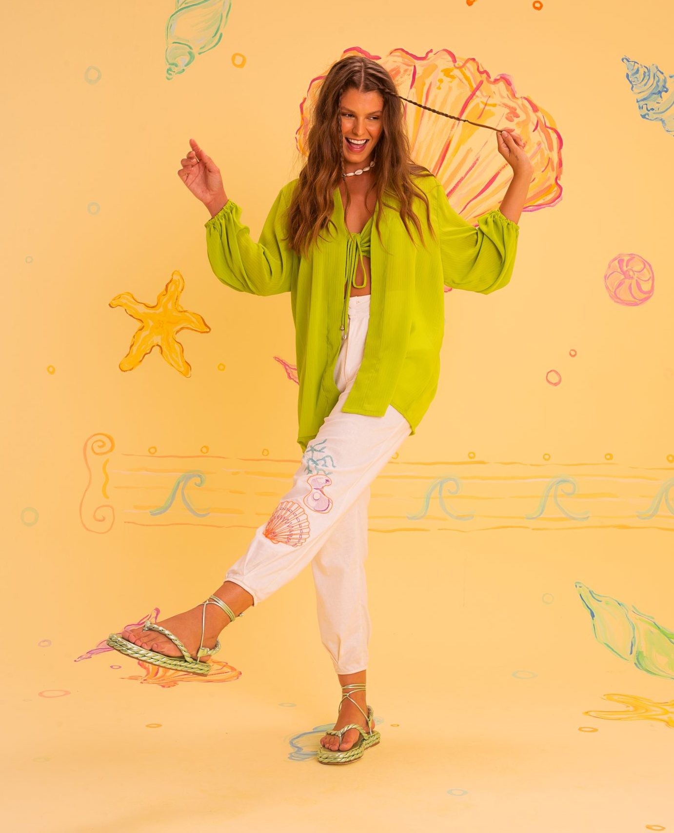 Kimono Bordado Concha