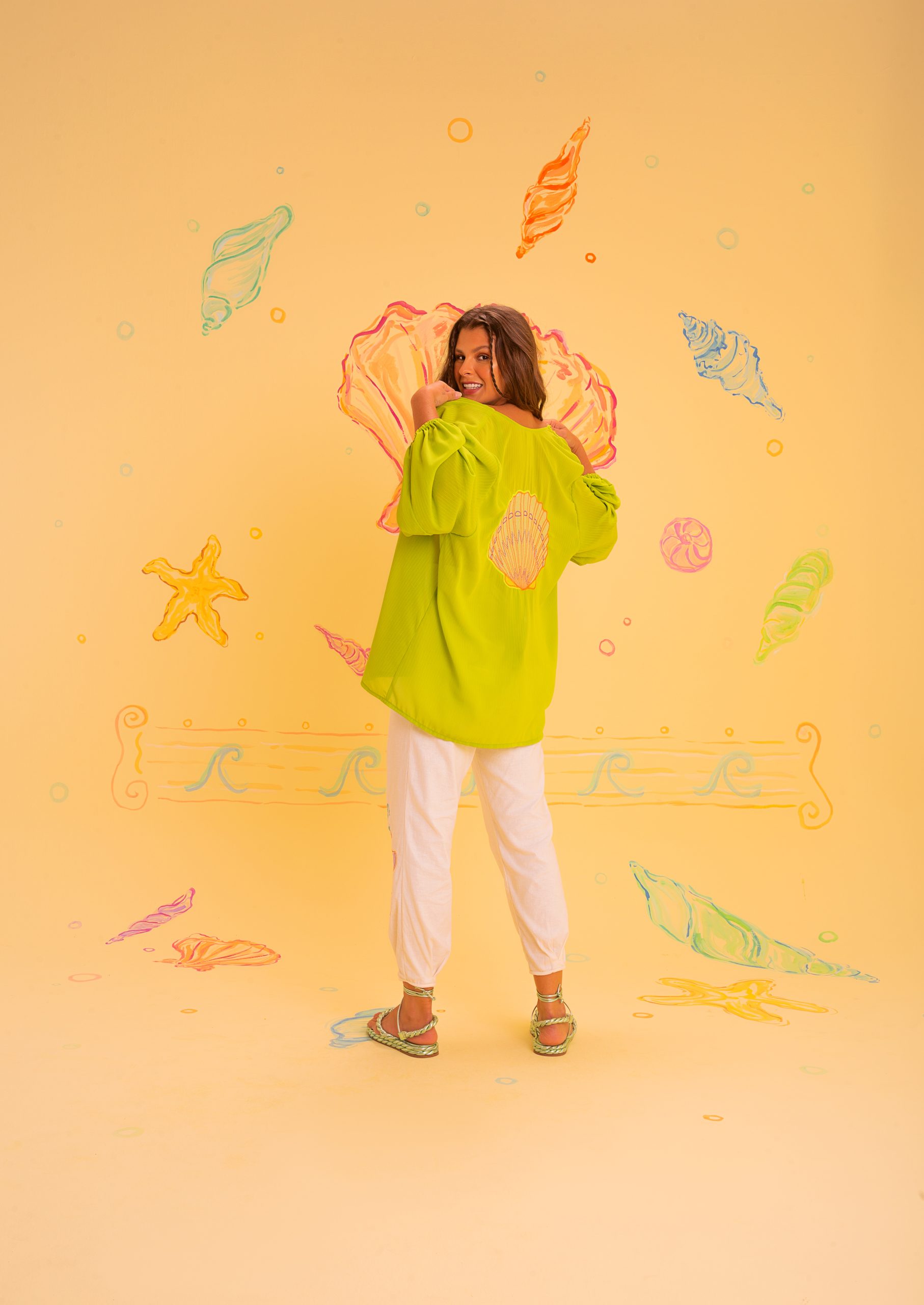 Kimono Bordado Concha