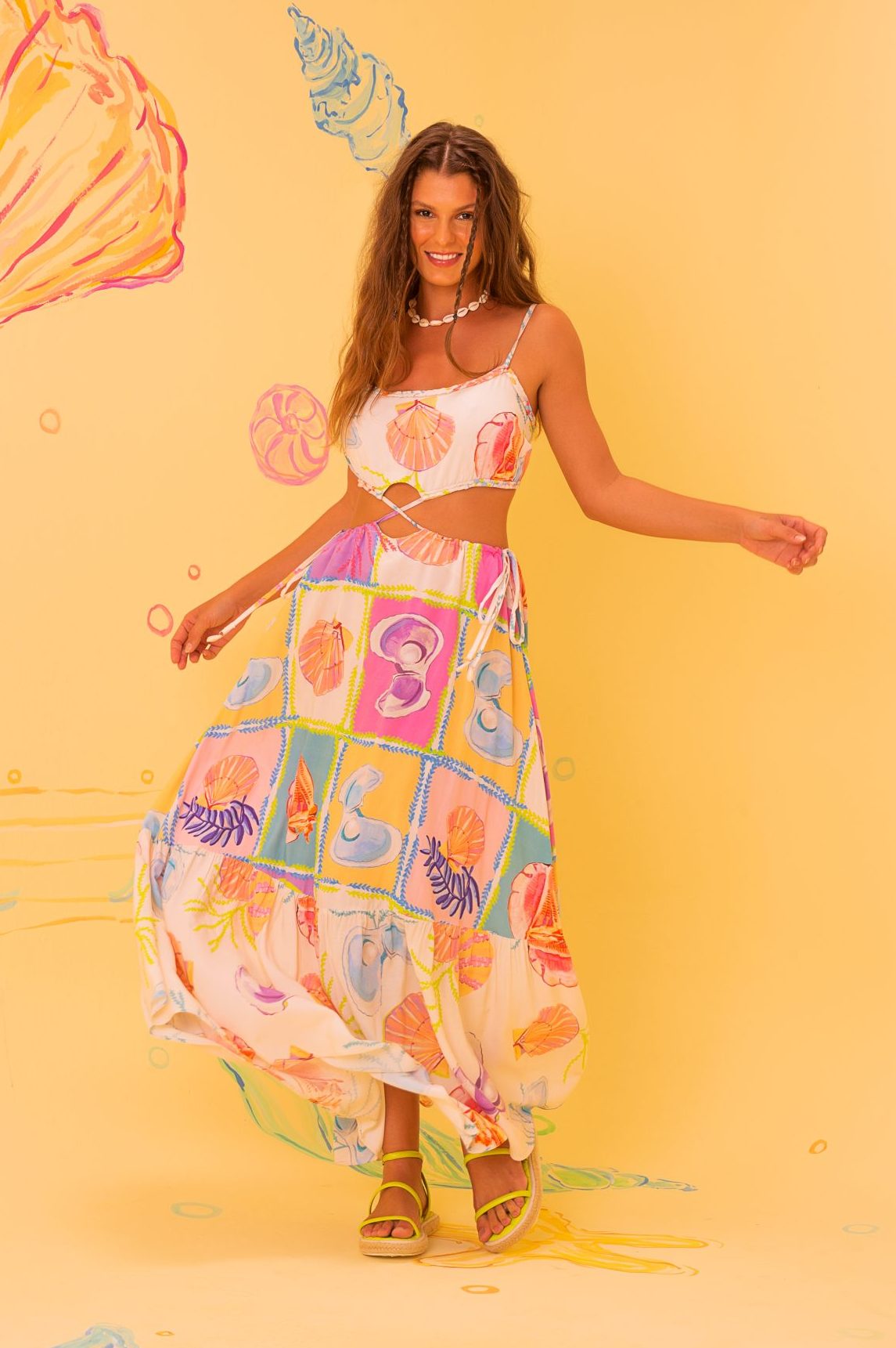 Vestido Trança Conchas